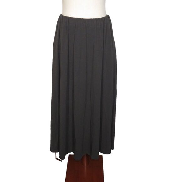 OGL Gray Cotton Blend Umbrella Maxi Skirt With Pockets Size Small - Picture 7 of 10